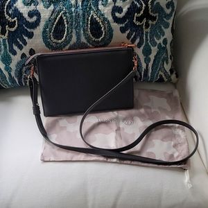 Dagne Dover Essentials Crossbody, Graphite and Rose Gold with Dustbag